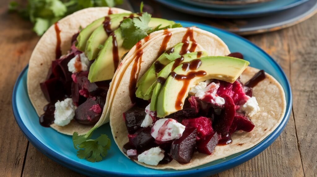 Roasted Beet and Goat Cheese Tacos