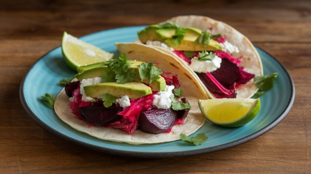 Roasted Beet and Ricotta Tacos