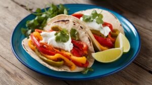Roasted Bell Pepper and Ricotta Tacos