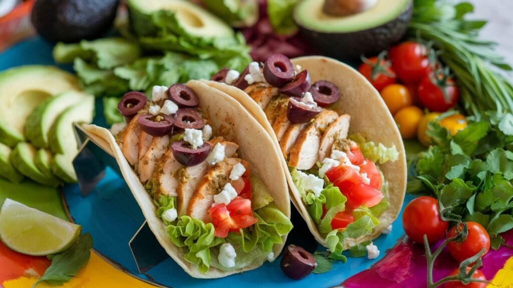 Roasted Garlic and Pesto Chicken Tacos