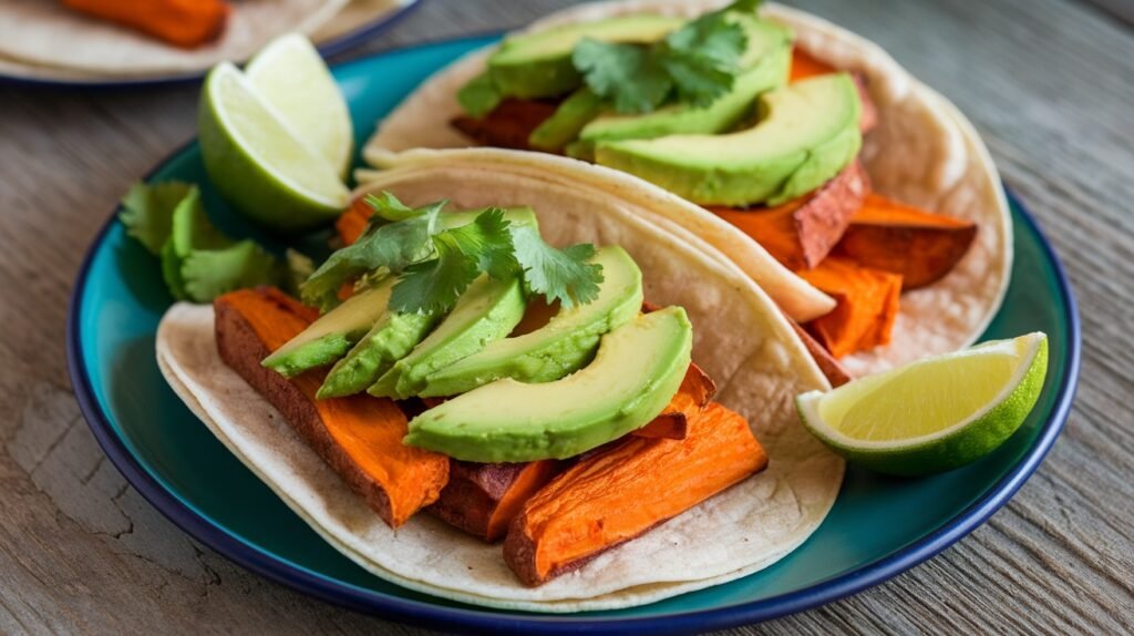 Roasted Sweet Potato and Avocado Tacos