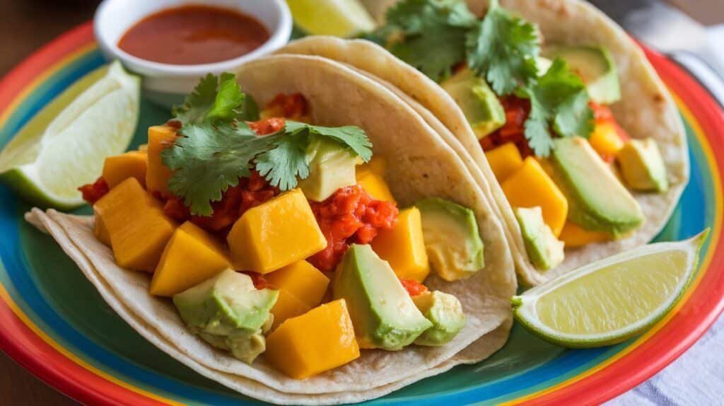 Spicy Mango Avocado Tacos