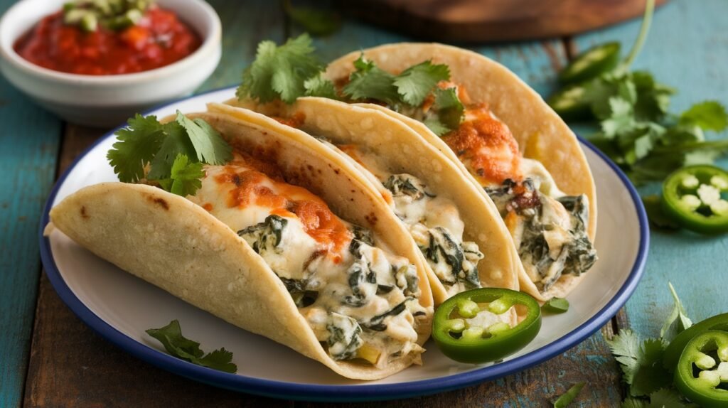 Creamy Spinach and Artichoke Tacos