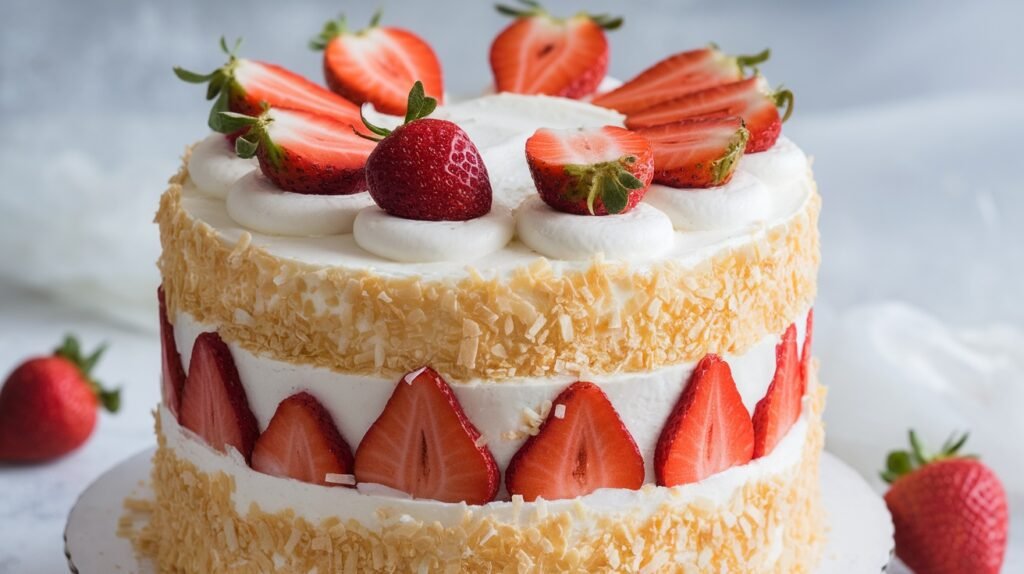 Strawberry Coconut Cake