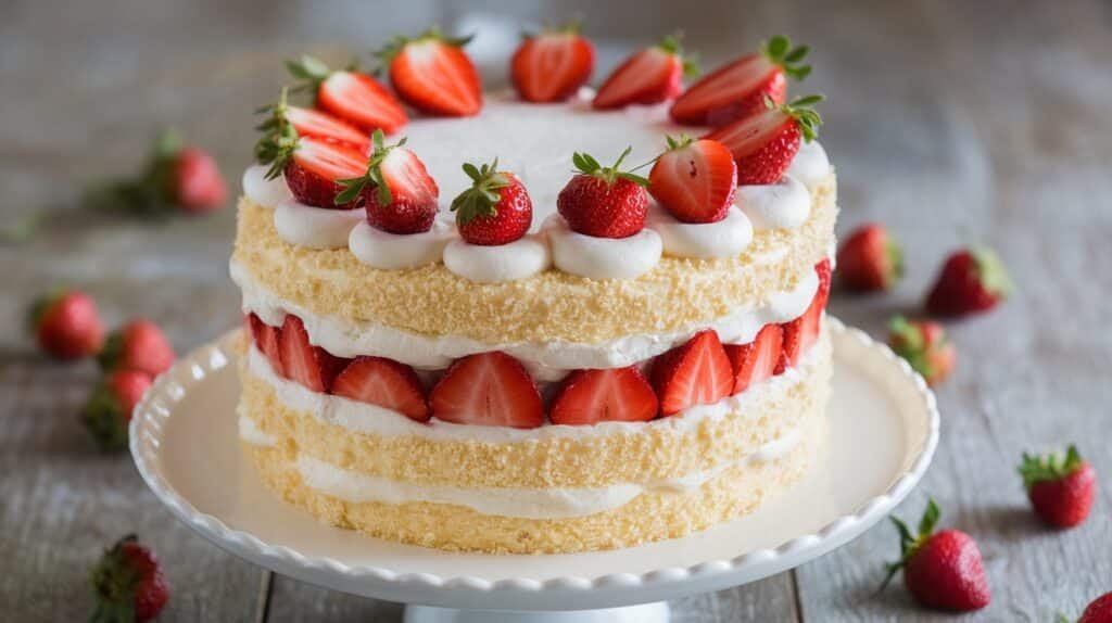 Strawberry Cream Cake