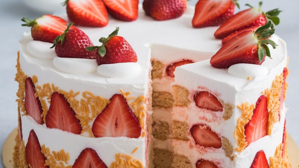 Strawberry Marshmallow Cake
