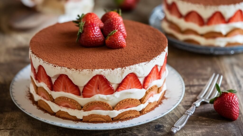 Strawberry Tiramisu Cake