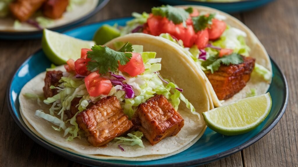 Sweet Chili Pork Belly Tacos