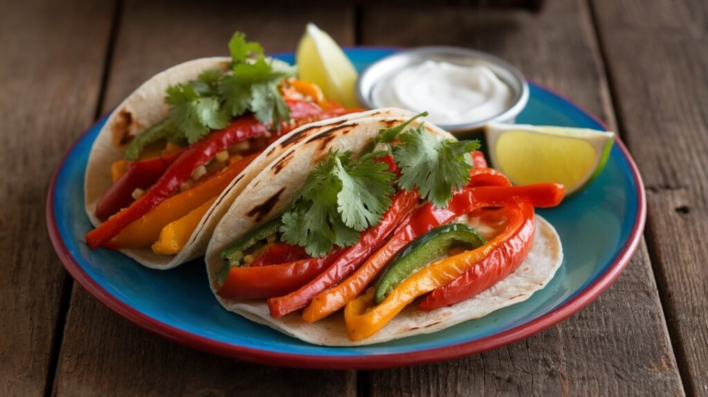 Sweet Pepper and Roasted Tomato Tacos