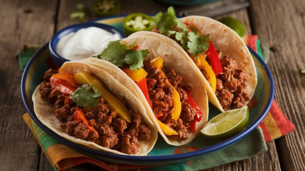 Sweet and Sour Beef Tacos