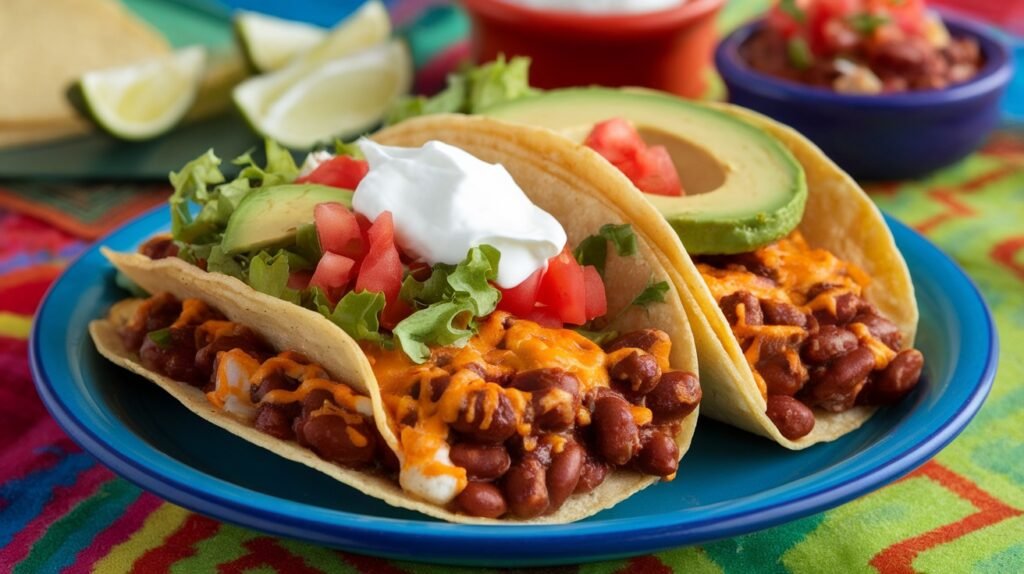 Cheesy Bean Crunch Tacos