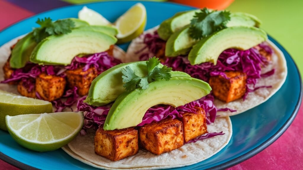 Cajun Tofu and Pickle Tacos