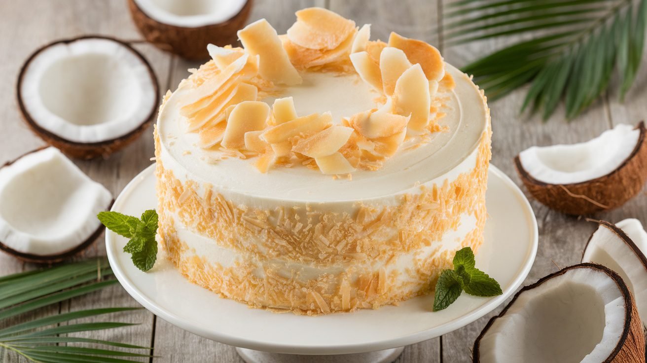 Toasted Coconut Cake Recipe - Food Blasts