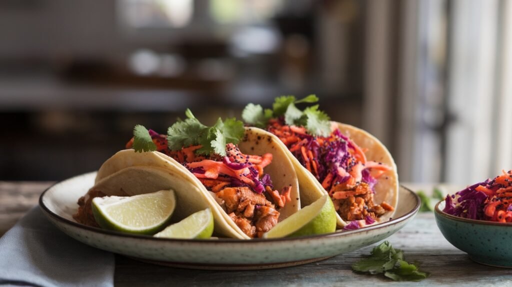 Poppyseed Slaw and Turkey Tacos