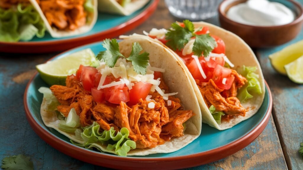 Baked Spicy Honey Chicken Tacos