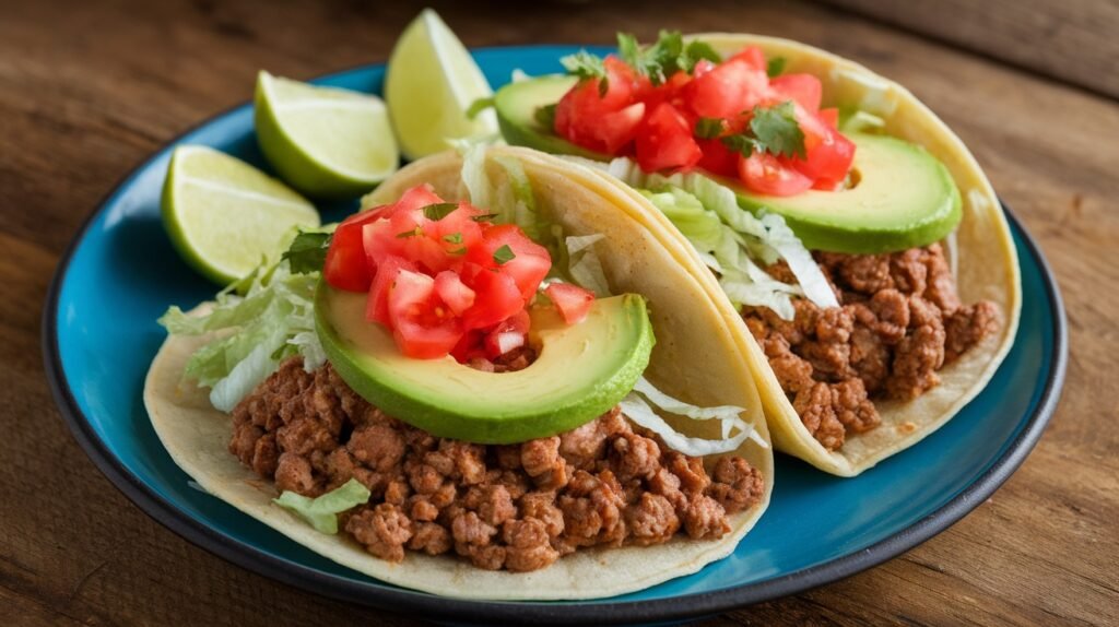 Creamy Cilantro Lime Beef Tacos