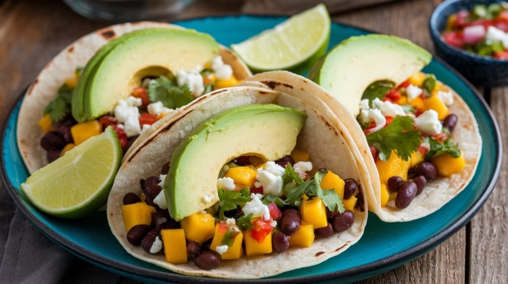 Black Bean Mango Salsa Tacos