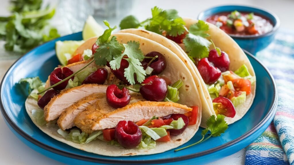 Cherry Chipotle Chicken Tacos