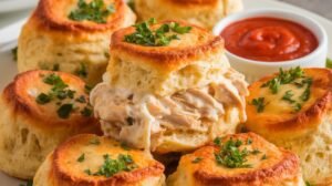 Chicken Alfredo Biscuit Bake Bombs