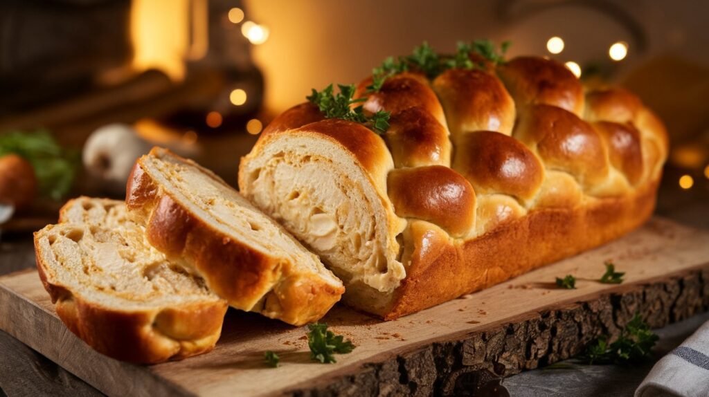 Chicken Alfredo Crescent Braided Loaf