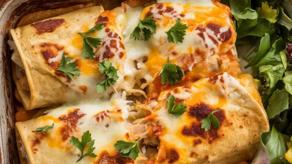 Chicken Alfredo Tortilla Wrap Bake