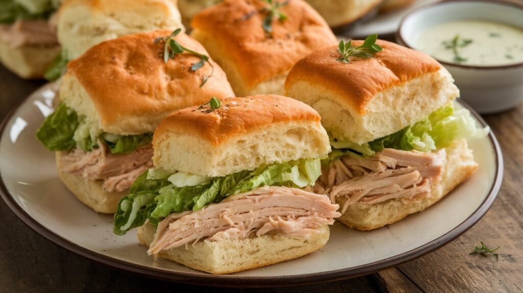 Chicken Caesar Biscuit Sliders