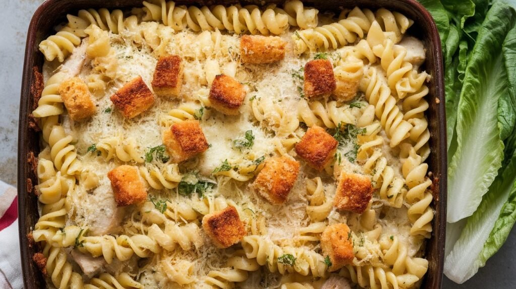 Chicken Caesar Pasta Casserole
