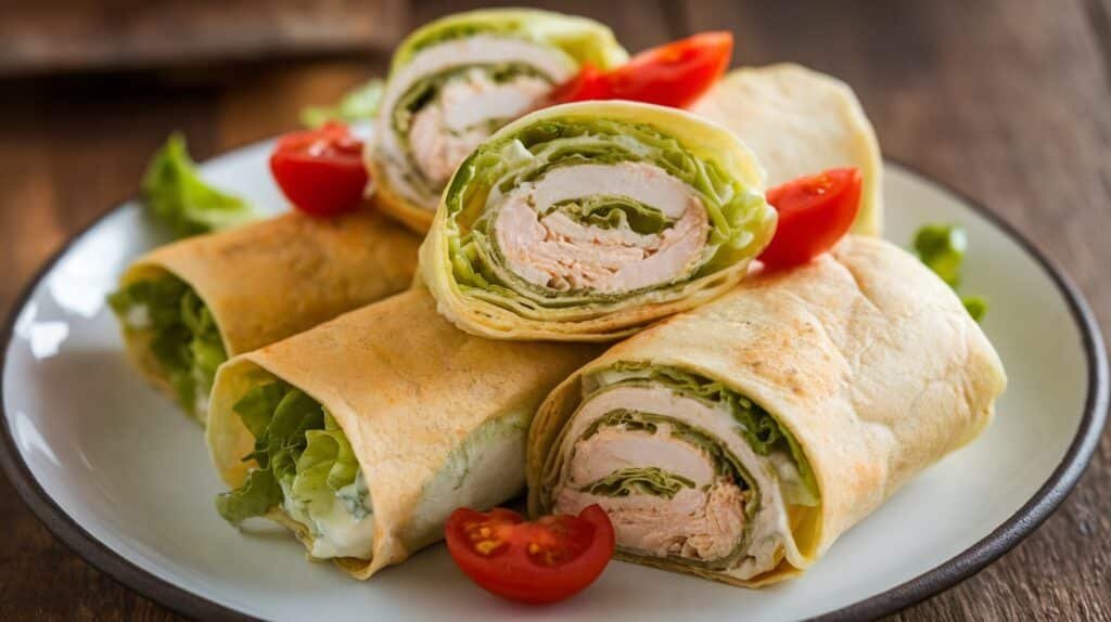 Chicken Caesar Roll-Ups