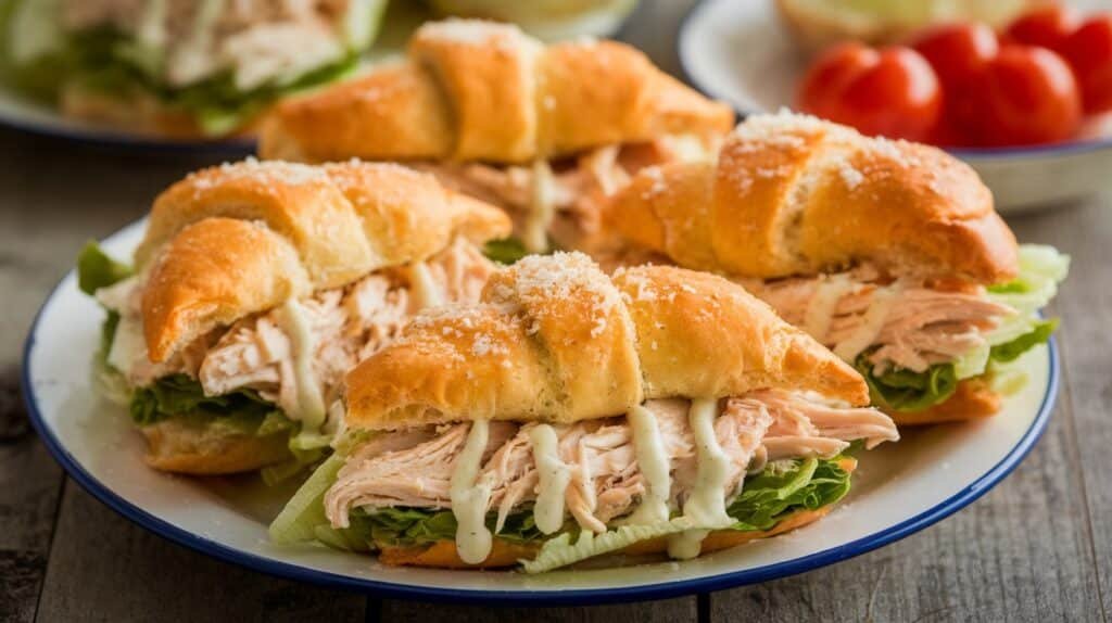 Chicken Caesar Crescent Sandwiches