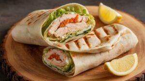 Chicken Caesar Grilled Naan Wraps