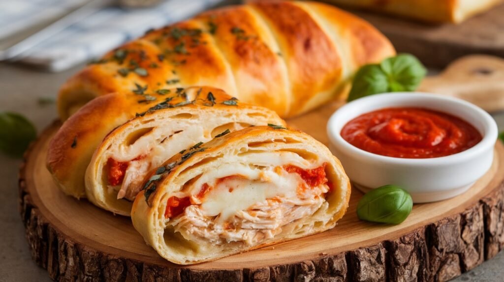 Chicken Parmesan Crescent Stromboli