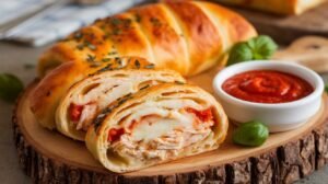 Chicken Parmesan Crescent Stromboli