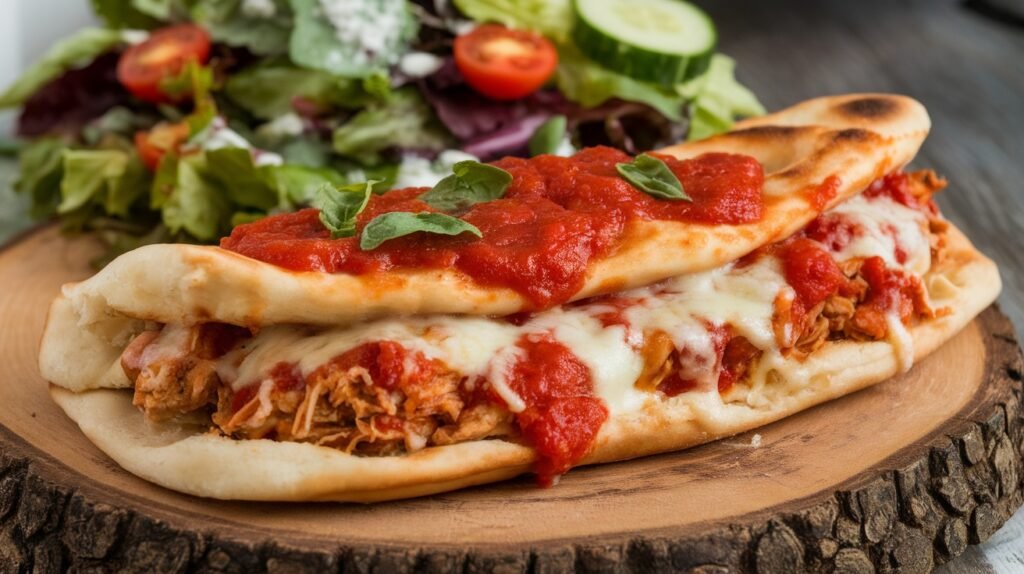 Chicken Parmesan Stuffed Naan