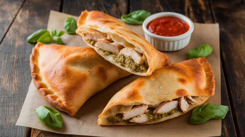 Chicken Pesto Crescent Calzones