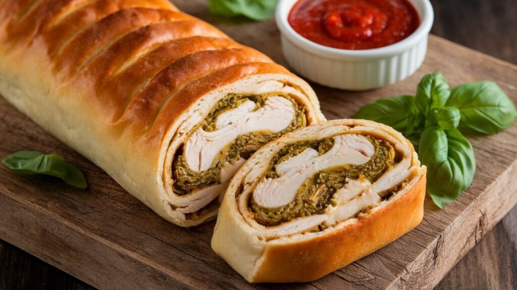 Chicken Pesto Stromboli Roll