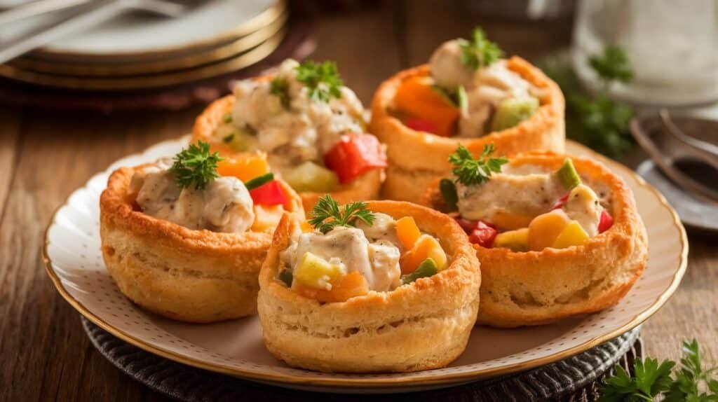 Chicken Pot Pie Biscuit Cups