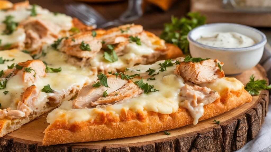 Chicken Ranch Alfredo Flatbread