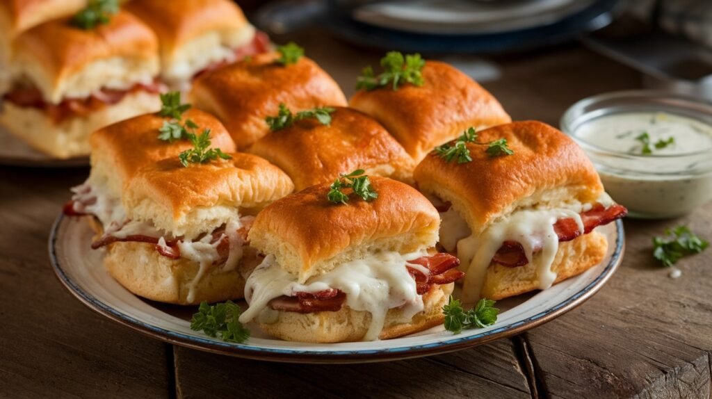 Chicken and Bacon Crescent Sliders
