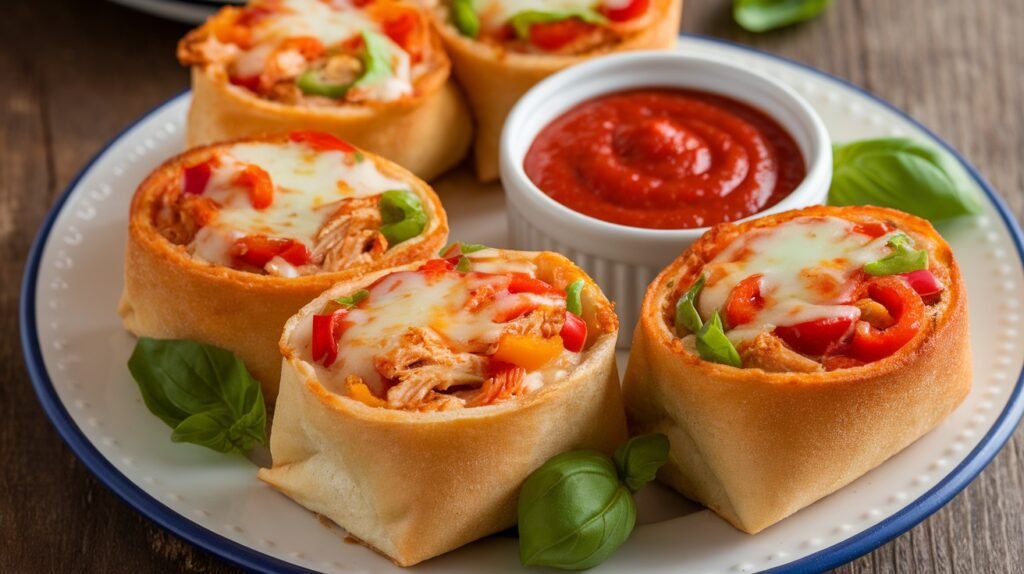 Chicken and Veggie Pizza Rolls