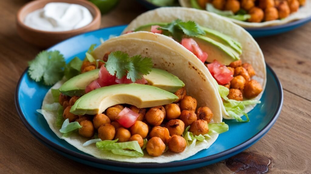 Crispy Roasted Chickpea Tacos