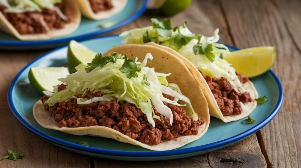 Chipotle Cabbage and Beef Tacos
