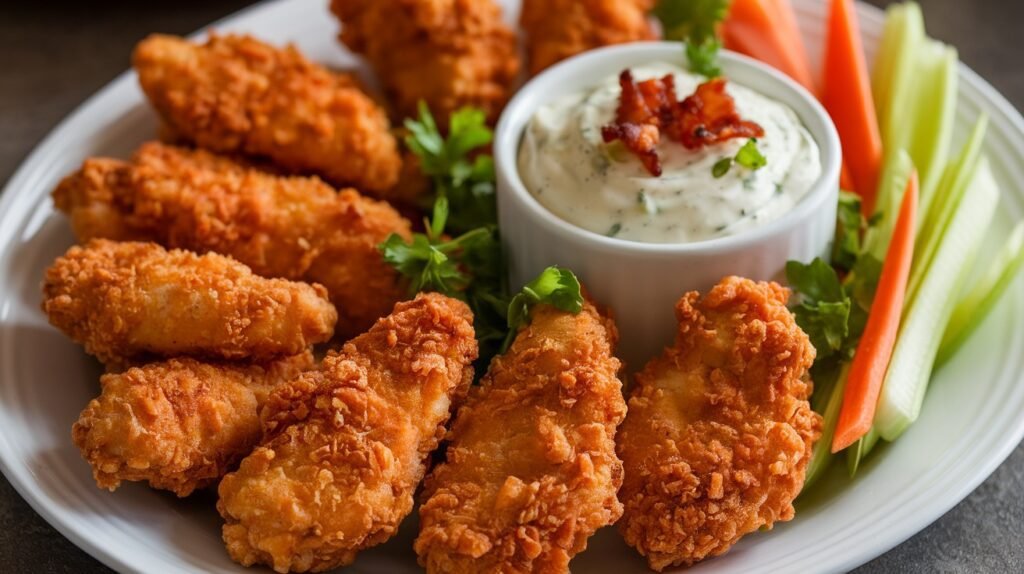 Chicken Tenders with Bacon Ranch Dip