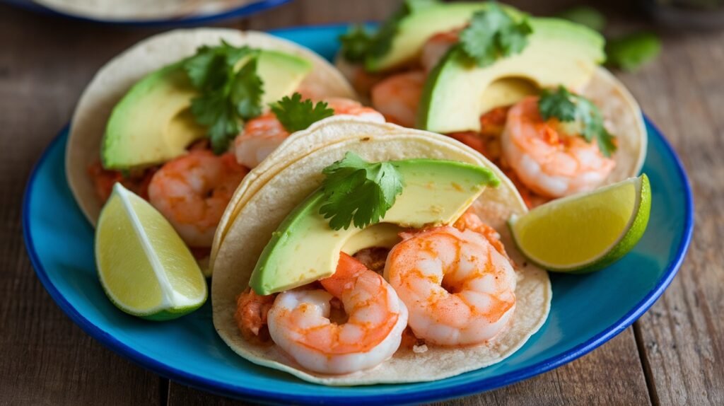 Garlic Cream Shrimp Tacos