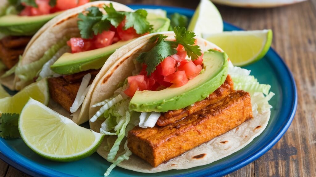 Garlic Lime Tofu Tacos