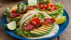 Grilled Avocado and Bacon Tacos