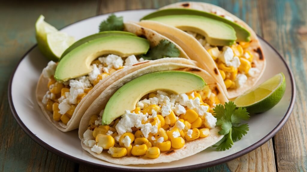 Grilled Corn and Feta Tacos