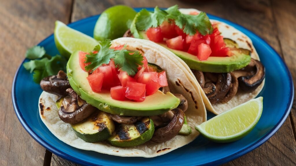 Grilled Mushroom and Zucchini Tacos