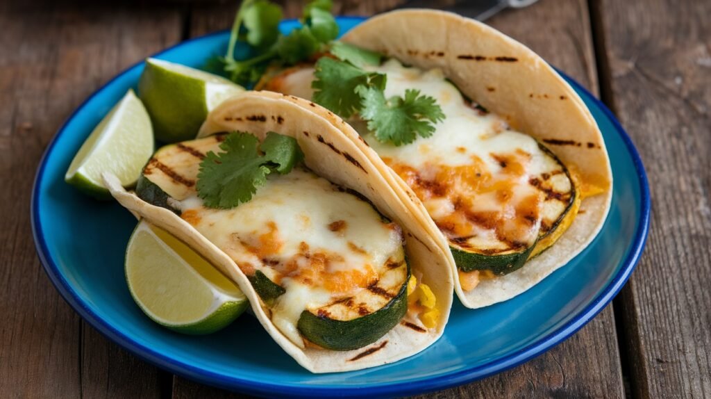 Grilled Zucchini and Parmesan Tacos