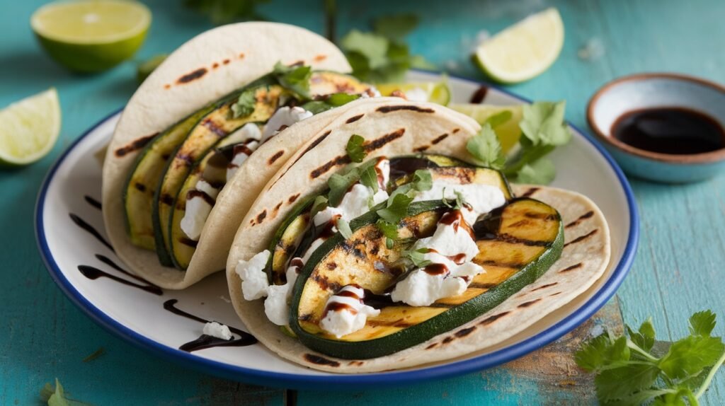 Grilled Zucchini and Goat Cheese Tacos