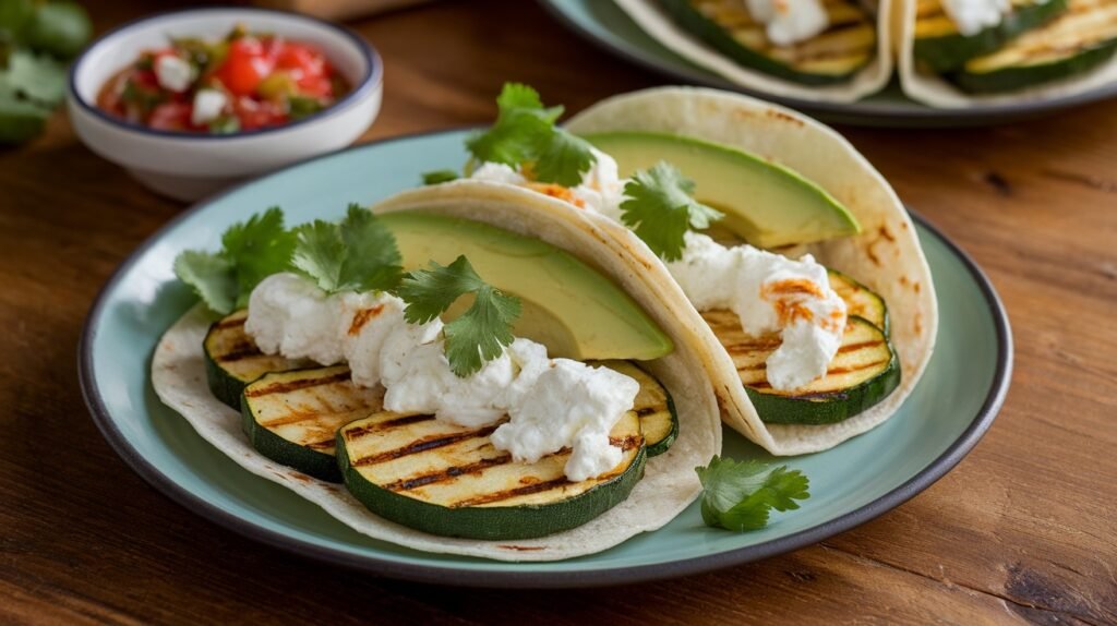Grilled Zucchini and Ricotta Tacos